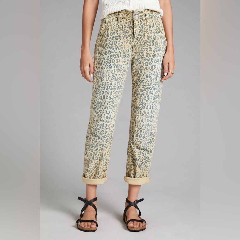 PILCRO • The Wanderer Relaxed Leopard Jean Sz 29 Cotton Ultra High Rise - Picture 2 of 13